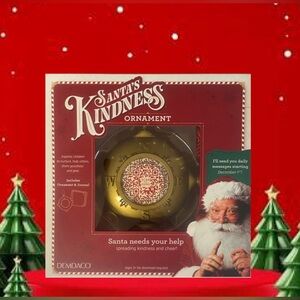 Demdaco Santa's Kindness Compass Ornament - Gold